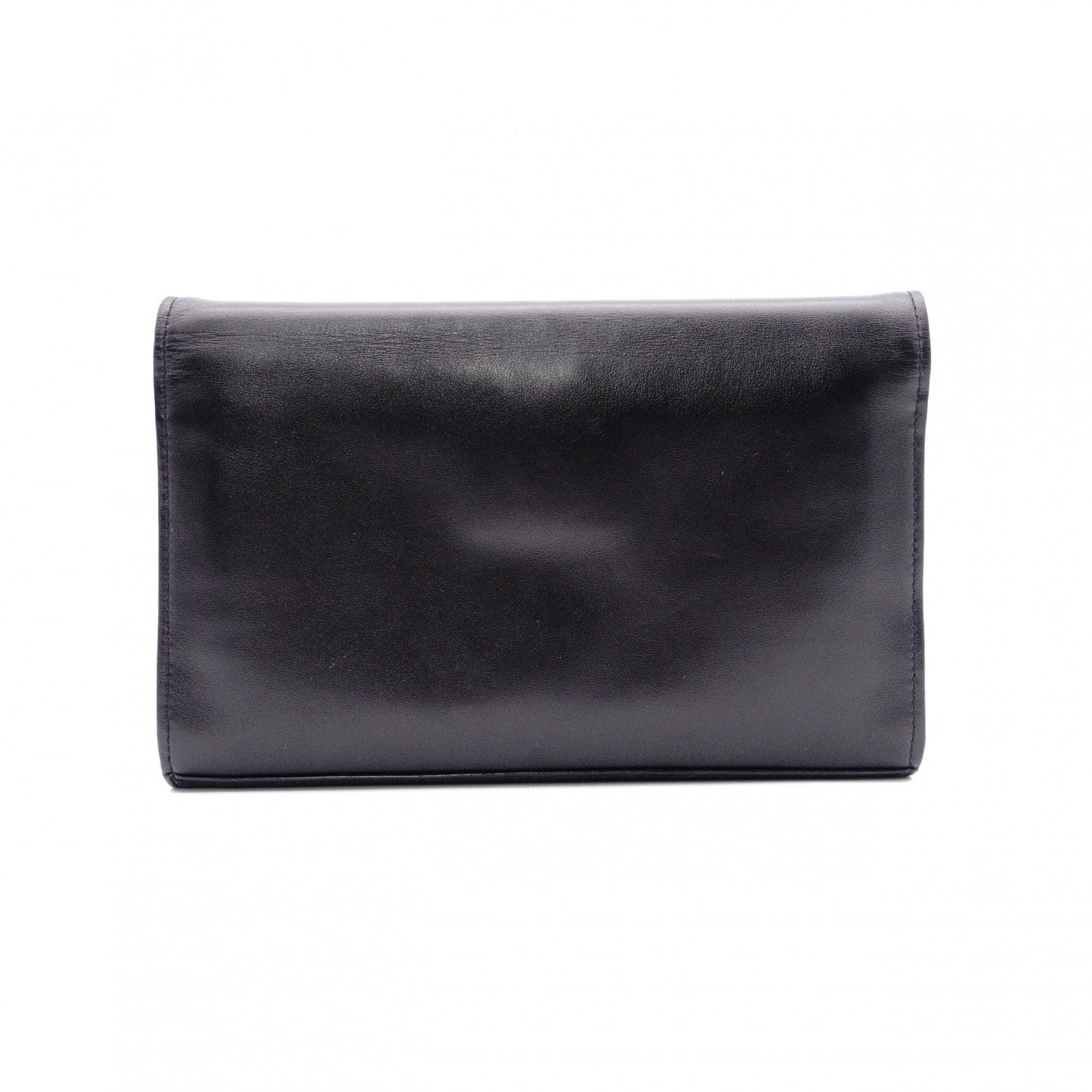 FENDI Shoulder Bag, Leather, Black, Gold Hardware, FF Logo