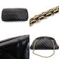 CHANEL Mademoiselle Bowling Chain Shoulder Bag Black Lambskin Leather Black Gold Hardware 7-9-591
