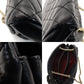 CHANEL Mademoiselle Bowling Chain Shoulder Bag Black Lambskin Leather Black Gold Hardware 7-9-591
