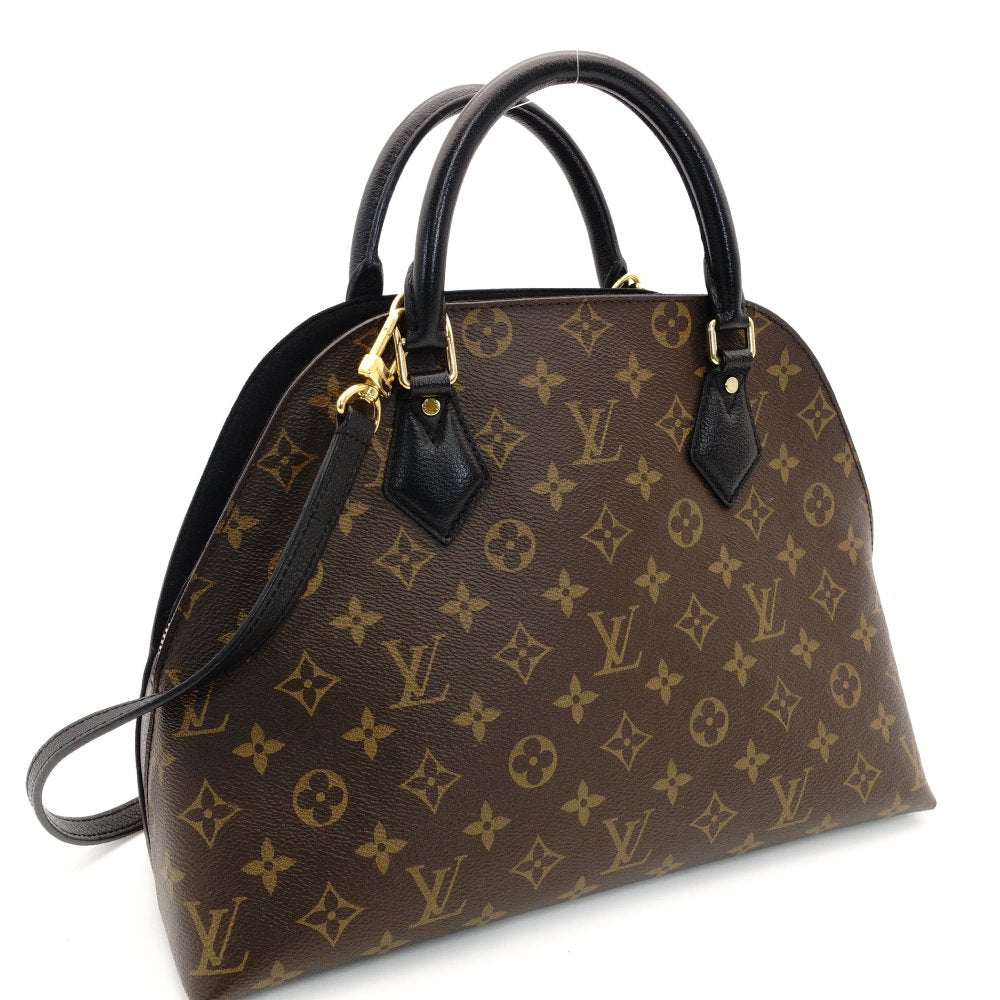 LOUIS VUITTON Alma Bag Into Bag Monogram Canvas 2-Way Handbag Shoulder Black 7-10-168