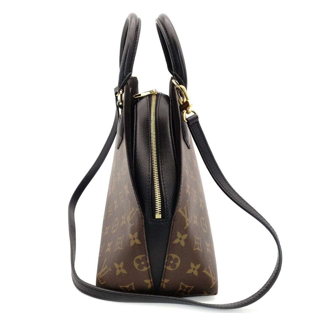LOUIS VUITTON Alma Bag Into Bag Monogram Canvas 2-Way Handbag Shoulder Black 7-10-168