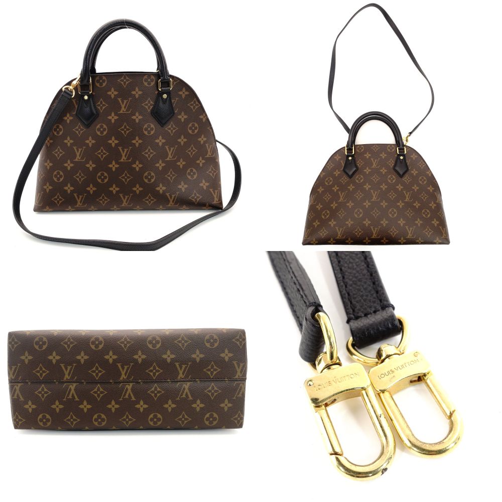 LOUIS VUITTON Alma Bag Into Bag Monogram Canvas 2-Way Handbag Shoulder Black 7-10-168