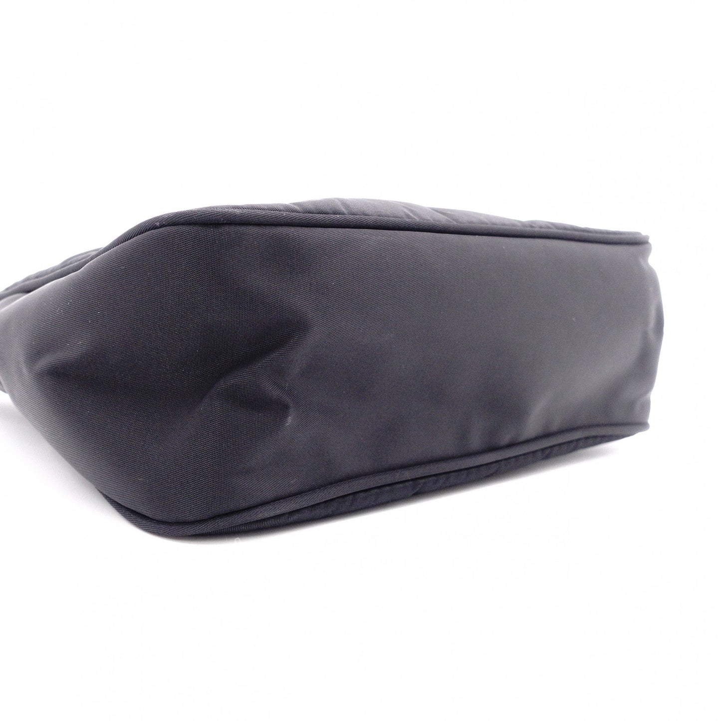 PRADA Triangle Logo Shoulder Bag, Nylon, Single Strap, Black