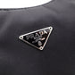 PRADA Triangle Logo Shoulder Bag, Nylon, Single Strap, Black