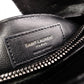 SAINT LAURENT College Shoulder Bag, Leather, Black, 2-Way, Silver Hardware