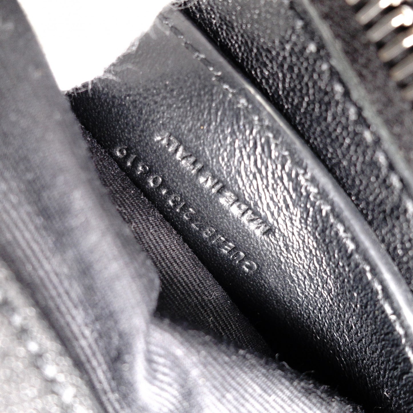 SAINT LAURENT College Shoulder Bag, Leather, Black, 2-Way, Silver Hardware