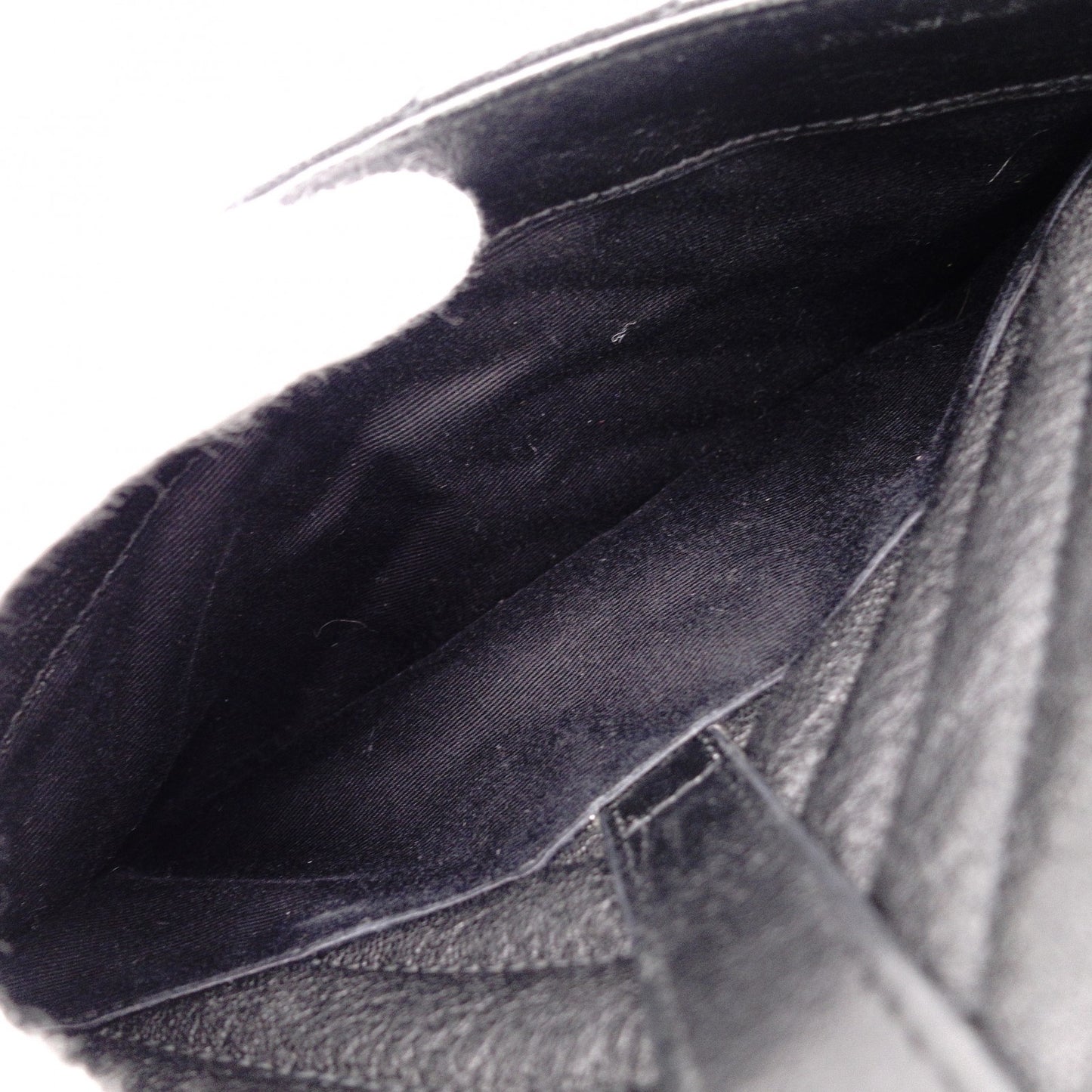SAINT LAURENT College Shoulder Bag, Leather, Black, 2-Way, Silver Hardware