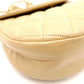 CHANEL Matelassé Shoulder Bag, Leather, Beige, Crossbody, Gold Hardware