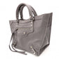 BALENCIAGA Upside Down Neo Classic M Handbag, Leather, Gray