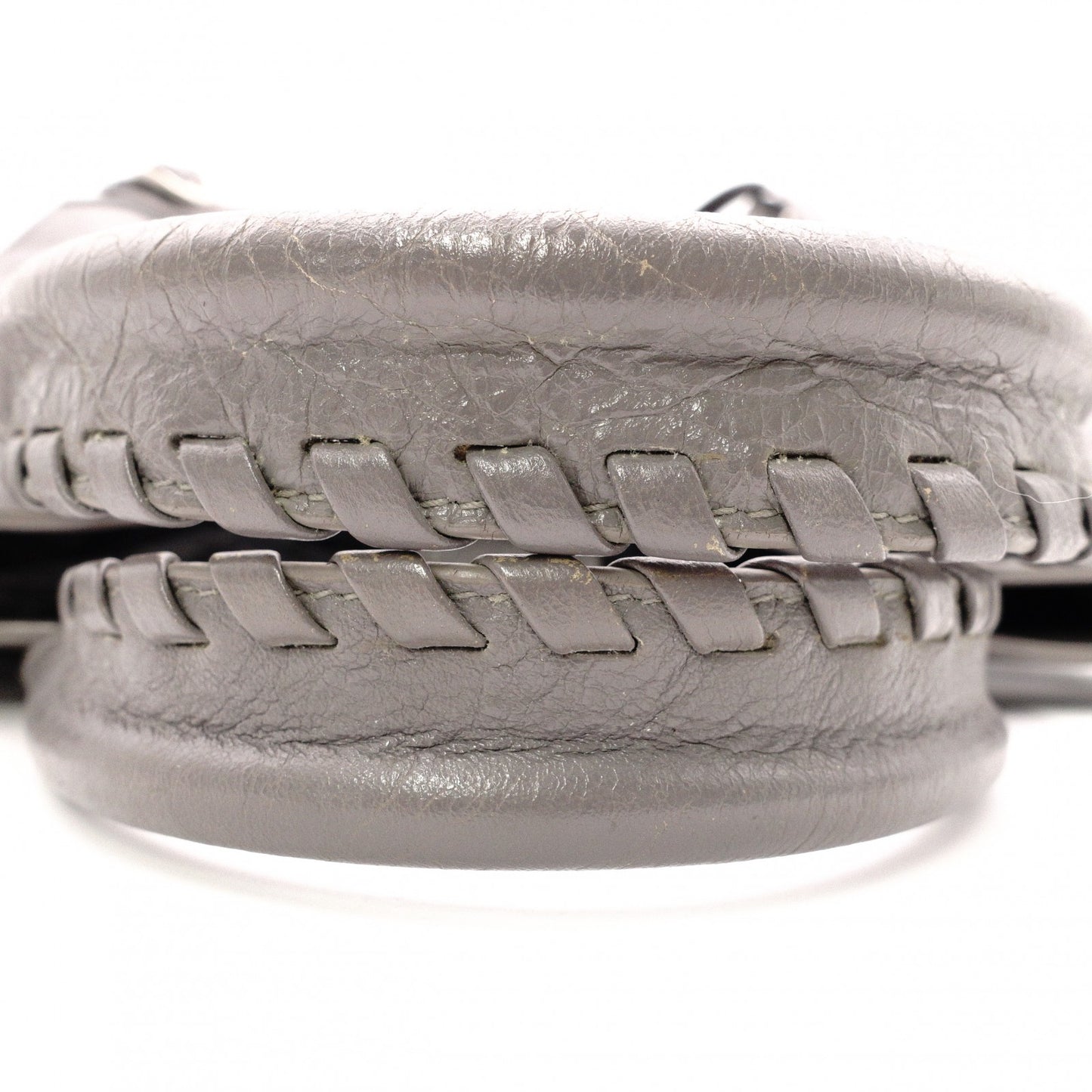 BALENCIAGA Upside Down Neo Classic M Handbag, Leather, Gray