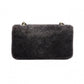 CHANEL Matelassé Shoulder Bag, Suede, Black, Gold Hardware, CC Logo, Vintage