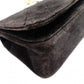 CHANEL Matelassé Shoulder Bag, Suede, Black, Gold Hardware, CC Logo, Vintage