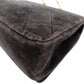 CHANEL Matelassé Shoulder Bag, Suede, Black, Gold Hardware, CC Logo, Vintage
