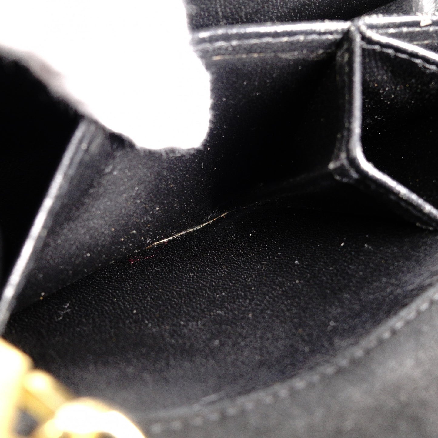 CHANEL Matelassé Shoulder Bag, Suede, Black, Gold Hardware, CC Logo, Vintage