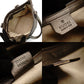 GUCCI Soho Handbag Gunmetal Silver Leather 2-Way Crossbody GG Logo 7-10-412