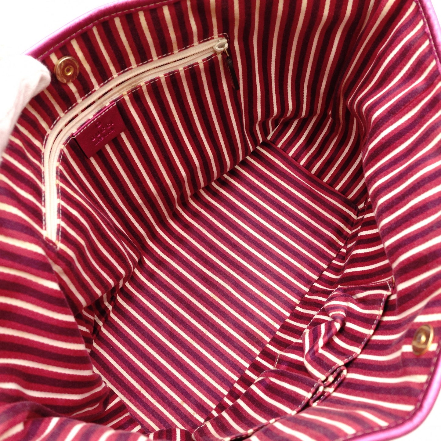 GUCCI New Brit Tote Bag GG Canvas Beige × Pink