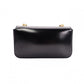 CELINE Shiny Calfskin Triomphe Shoulder Bag, Leather, Black, Rhinestones