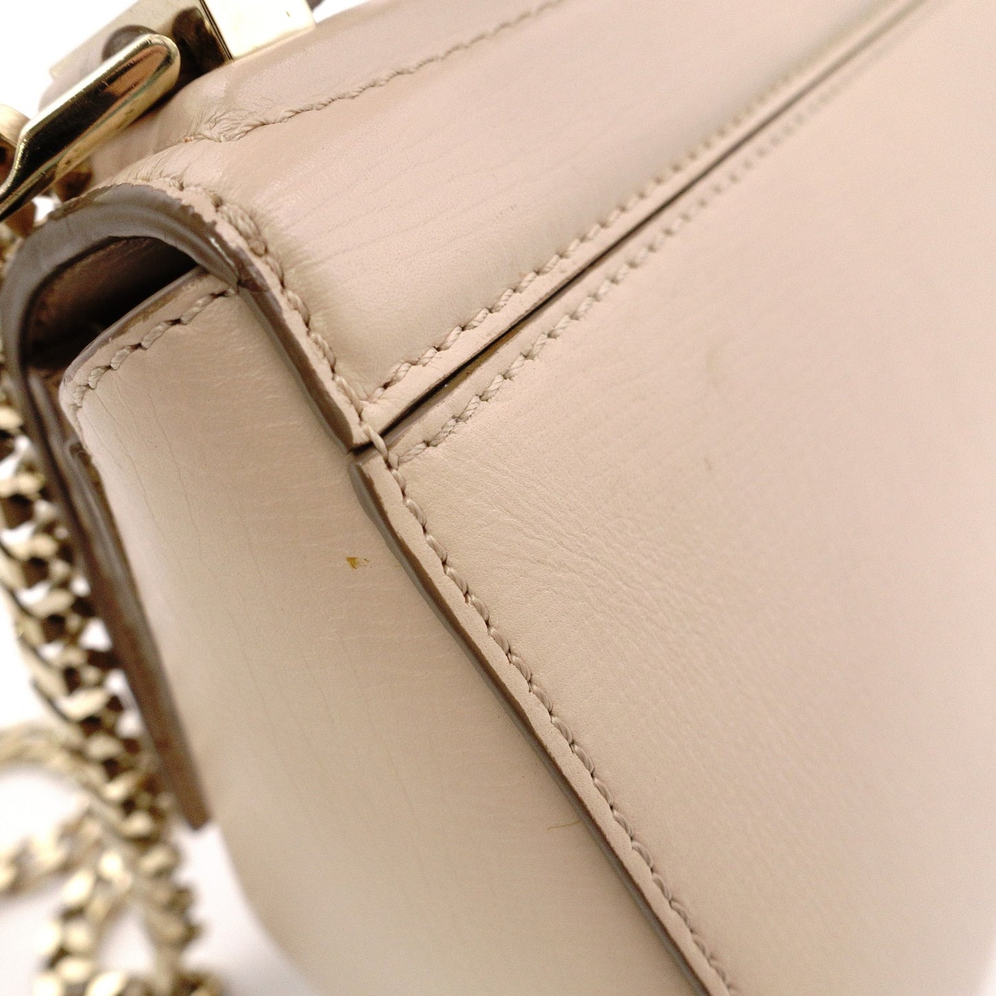 GIVENCHY Mini Pandora Box Shoulder Bag, Leather, Beige, 2-Way Crossbody