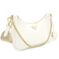 PRADA Shoulder Bag 2-Way Re-Edition 2005 Re-Edition White Leather 1BH204 Shoulder Bag Gold Hardware 7-10-540