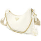 PRADA Shoulder Bag 2-Way Re-Edition 2005 Re-Edition White Leather 1BH204 Shoulder Bag Gold Hardware 7-10-540