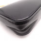 CELINE Shiny Calfskin Triomphe Shoulder Bag, Leather, Black, Rhinestones