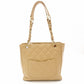 CHANEL Matelassé Shoulder Bag in Leather with Beige Gold Hardware