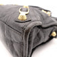 BALENCIAGA Classic Mini City Handbag, Leather, Gray, 2-Way Crossbody, Gold Hardware
