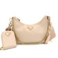 PRADA Shoulder Bag 2-Way Re-Edition 2005 Pink Beige Leather 1BH204 Shoulder Bag Gold Hardware 7-10-539