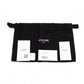 CELINE Shiny Calfskin Triomphe Shoulder Bag, Leather, Black, Rhinestones