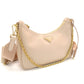 PRADA Shoulder Bag 2-Way Re-Edition 2005 Pink Beige Leather 1BH204 Shoulder Bag Gold Hardware 7-10-539
