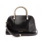 BVLGARI Scallie Serpenti Handbag, Leather, 2-Way, Black, Shoulder Bag