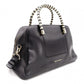 BVLGARI Scallie Serpenti Handbag, Leather, 2-Way, Black, Shoulder Bag