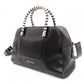 BVLGARI Scallie Serpenti Handbag, Leather, 2-Way, Black, Shoulder Bag