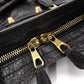 BALENCIAGA Classic Mini City Handbag, Leather, Gray, 2-Way Crossbody, Gold Hardware