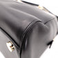 BVLGARI Scallie Serpenti Handbag, Leather, 2-Way, Black, Shoulder Bag