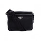 PRADA Triangle Logo Re-Nylon Shoulder Bag, Nylon, Black, Crossbody