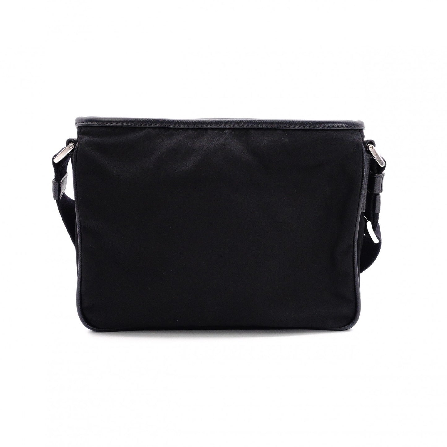 PRADA Triangle Logo Re-Nylon Shoulder Bag, Nylon, Black, Crossbody