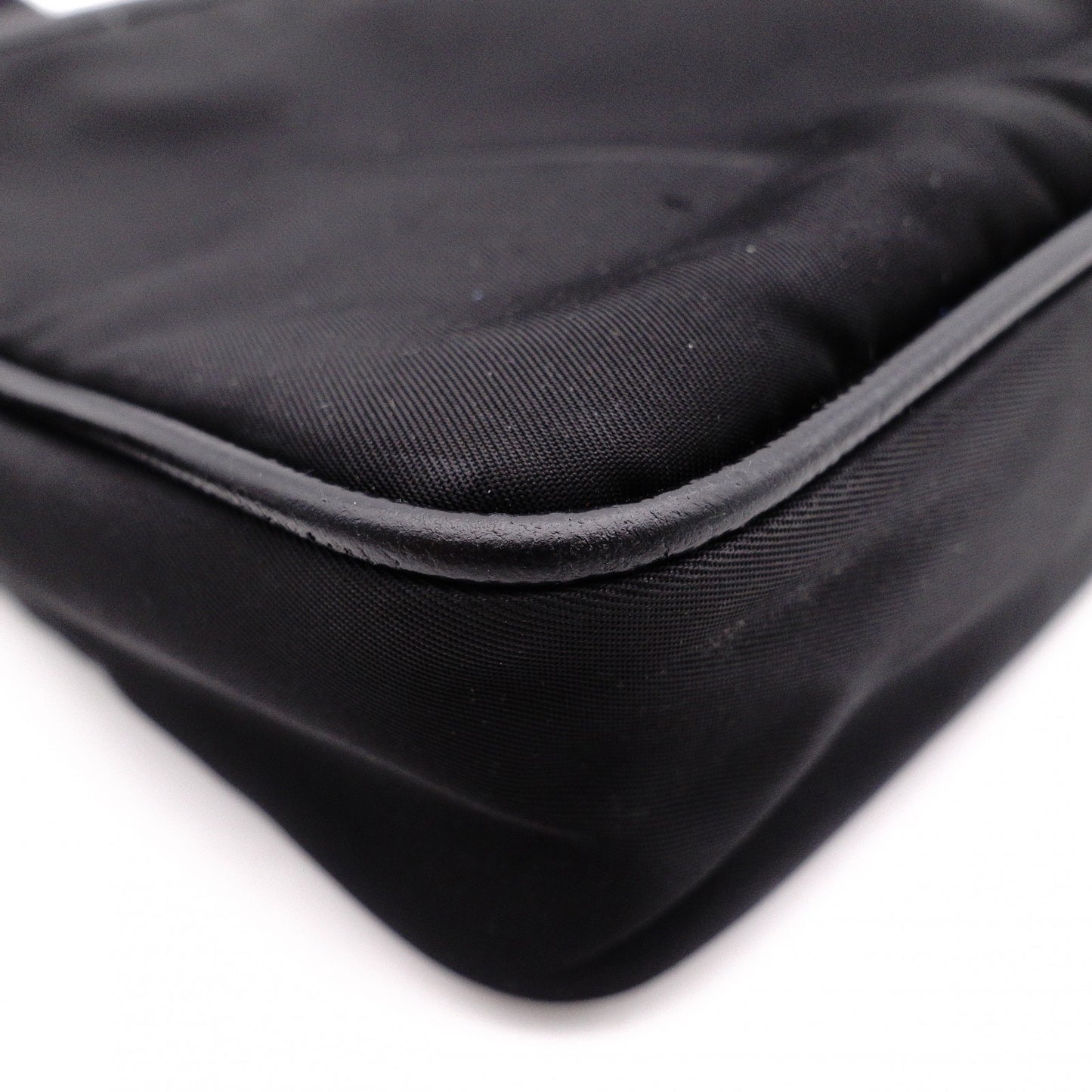 PRADA Triangle Logo Re-Nylon Shoulder Bag, Nylon, Black, Crossbody