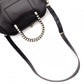 BVLGARI Scallie Serpenti Handbag, Leather, 2-Way, Black, Shoulder Bag