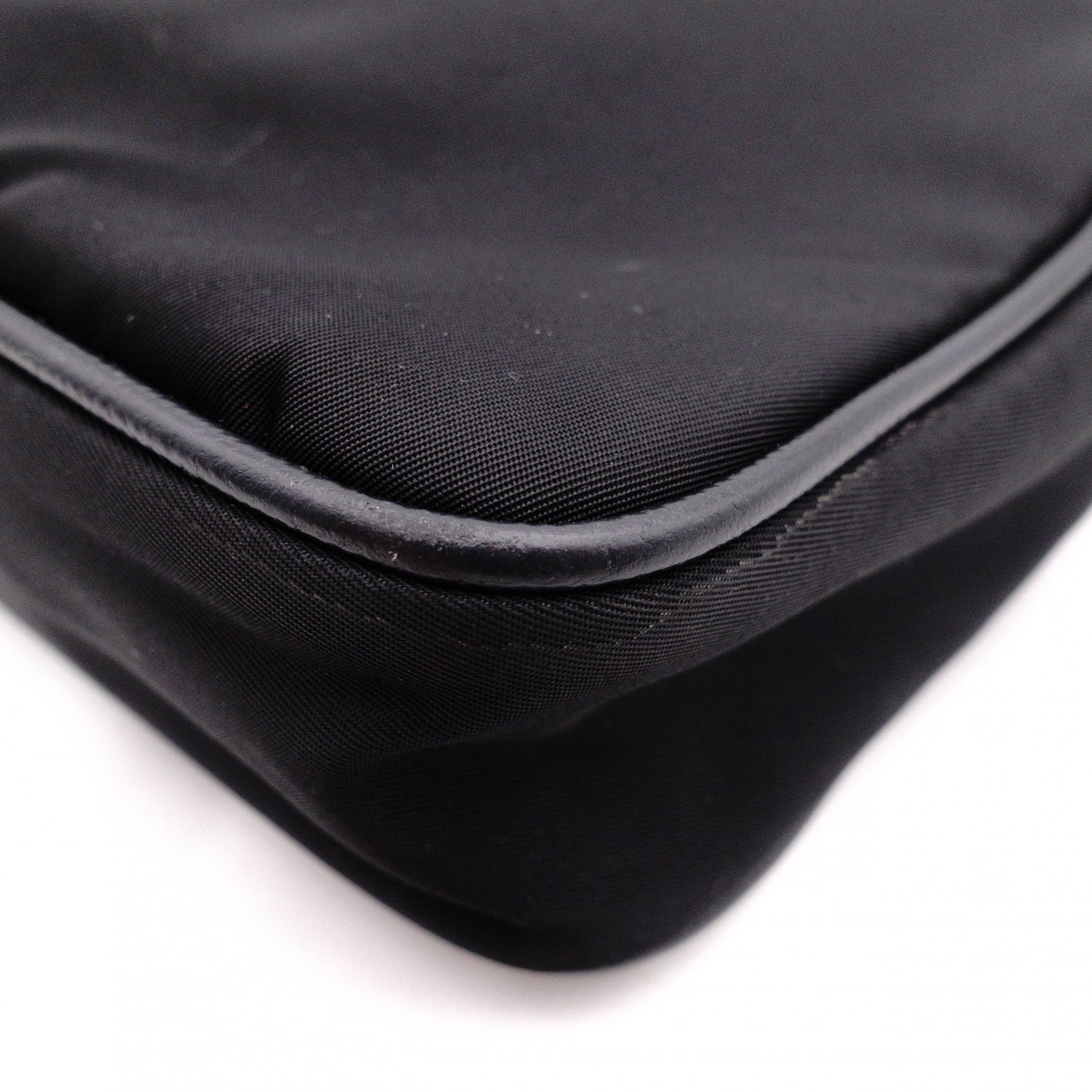 PRADA Triangle Logo Re-Nylon Shoulder Bag, Nylon, Black, Crossbody