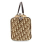 Christian Dior Trotter Boston Beige × Brown Handbag Vintage 7-10-602