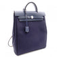 HERMES Air Bag Ad PM Handbag, Canvas, Navy, 2-Way