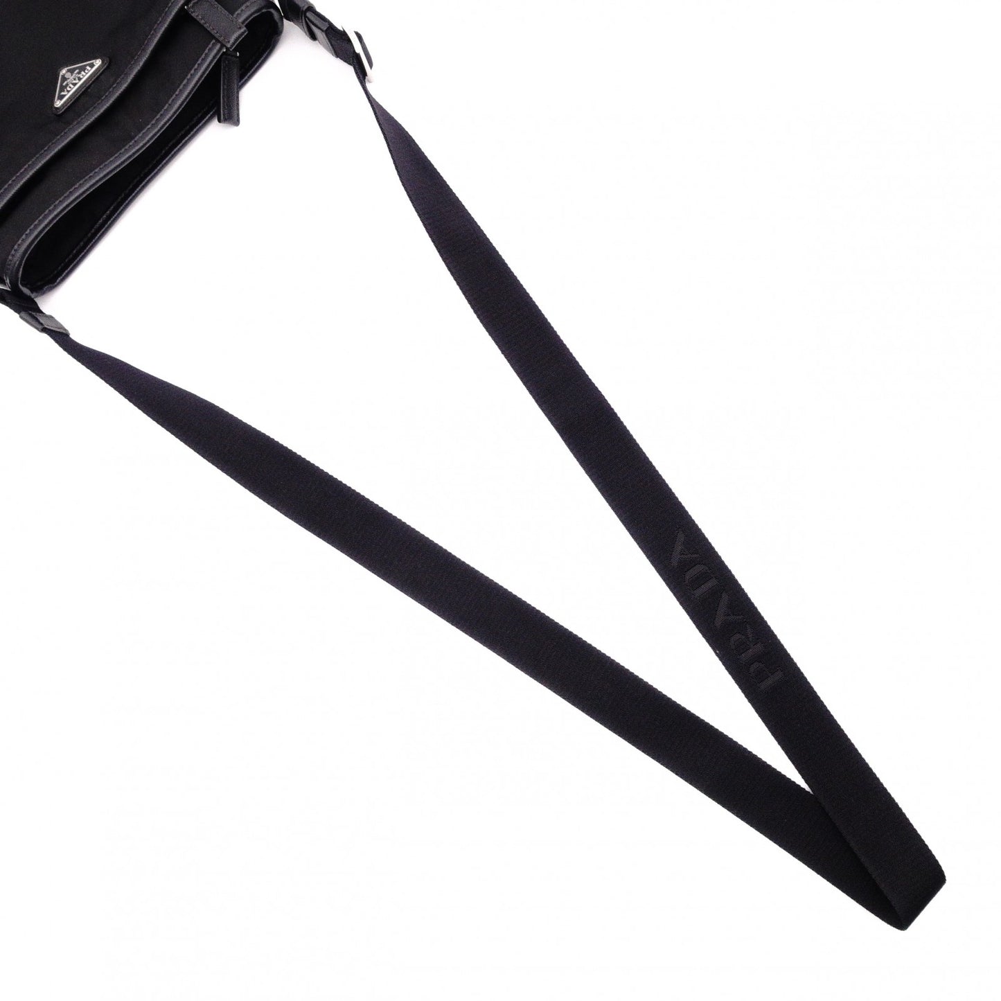 PRADA Triangle Logo Re-Nylon Shoulder Bag, Nylon, Black, Crossbody