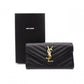 SAINT LAURENT Cassandra Long Wallet Leather Black