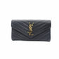 SAINT LAURENT Cassandra Long Wallet Leather Black