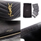 SAINT LAURENT Cassandra Long Wallet Leather Black