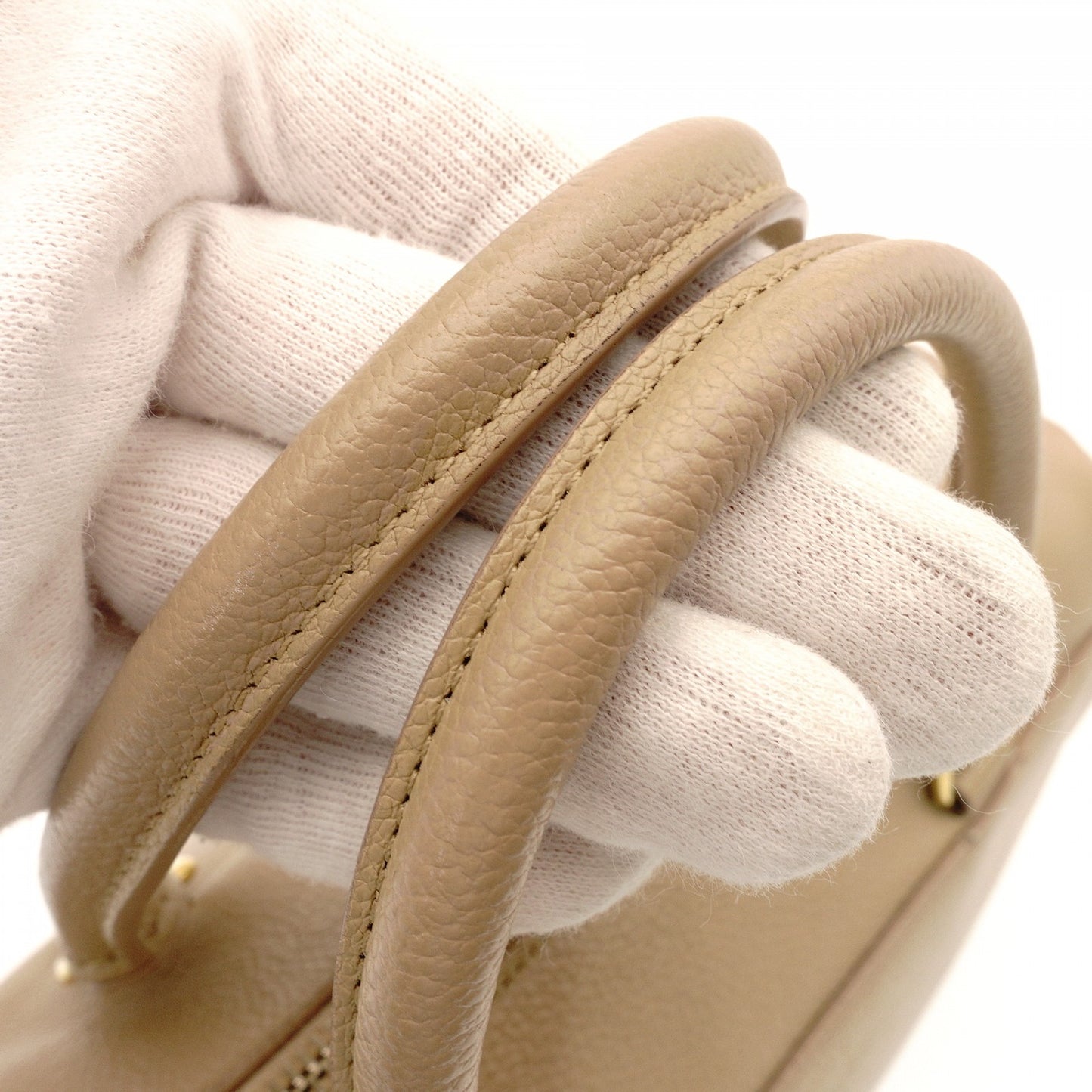 Saint Laurent Baby Duffle Shoulder Bag Beige Leather YSL Handbag 7-8-320