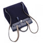 HERMES Air Bag Ad PM Handbag, Canvas, Navy, 2-Way