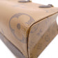 LOUIS VUITTON On the Go PM Monogram Reverse Handbag, PVC, Brown, 2-Way Crossbody