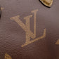 LOUIS VUITTON On the Go PM Monogram Reverse Handbag, PVC, Brown, 2-Way Crossbody